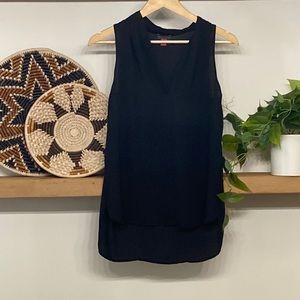 Vince Camuto black sleeveless v-neck tank blouse Size XS
